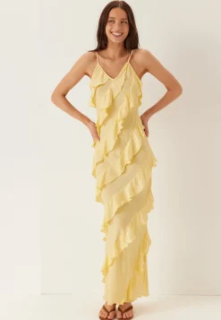 Vmicelyn Sl Ruffle Maxi Dress
