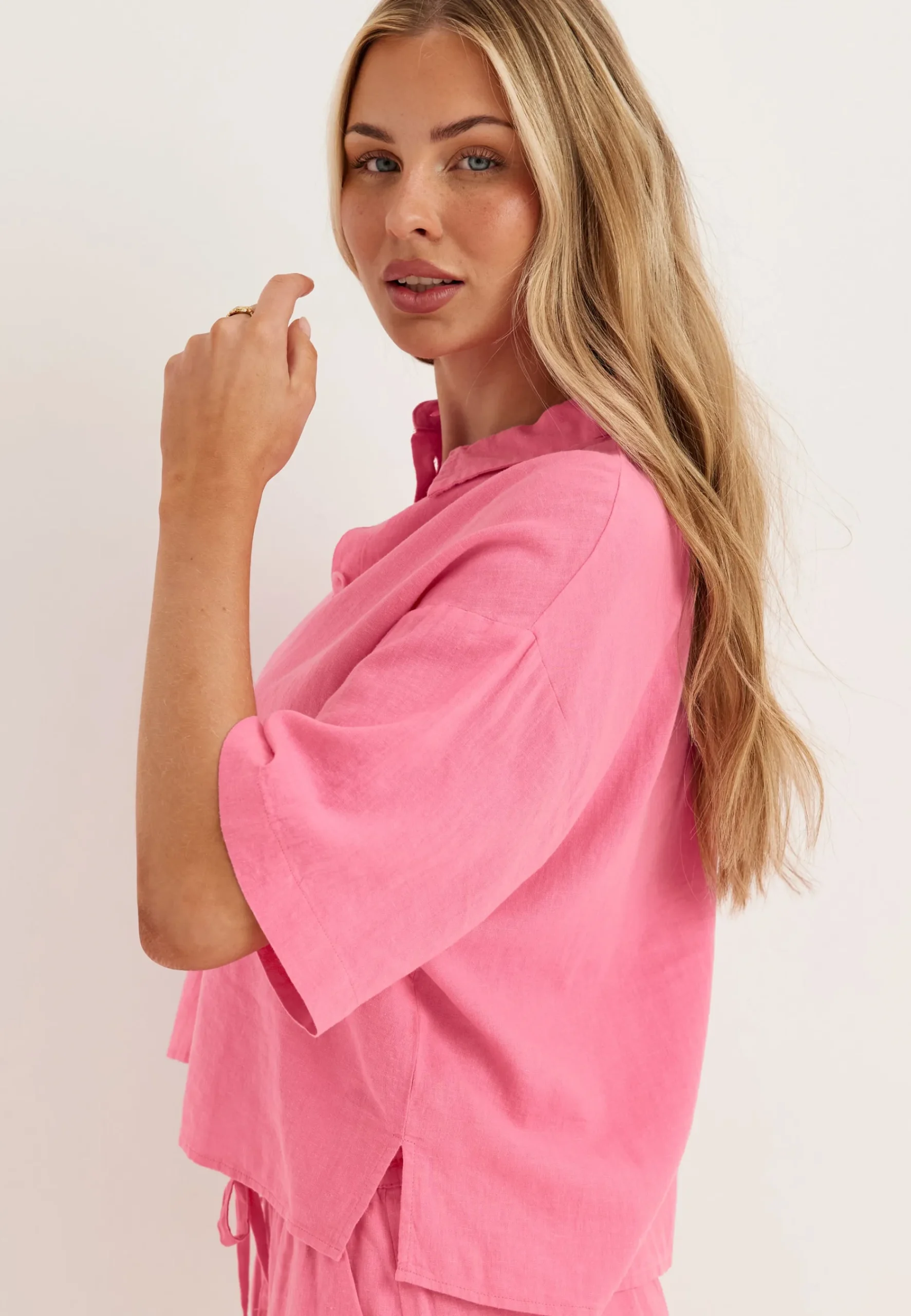 Vmlinn 2/4 SHORT SHIRT WVN NOOS