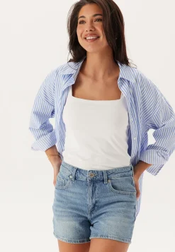 Vmtess mid rise short denim shorts