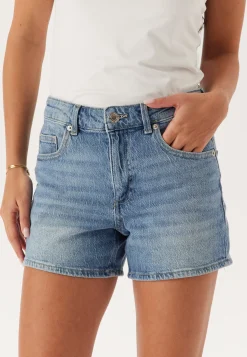 Vmtess mid rise short denim shorts