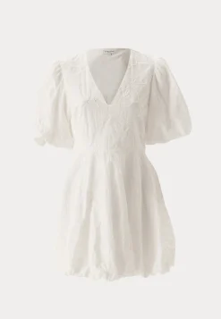 V-neck Bubble Hem Short Dress