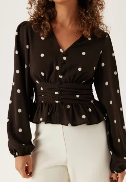 V-neck Button Blouse