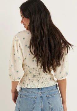 V-neck Smock Top
