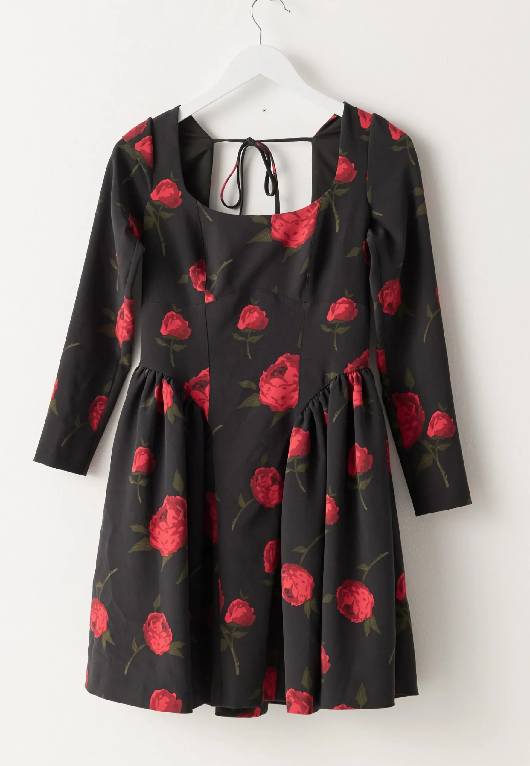 Volume Skirt Long Sleeve Mini Dress