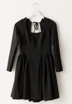 Volume Skirt Long Sleeve Mini Dress