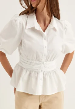 Waist Detail Cotton Blouse