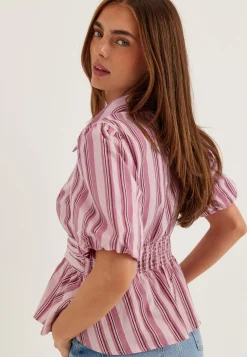 Waist Detail Cotton Blouse