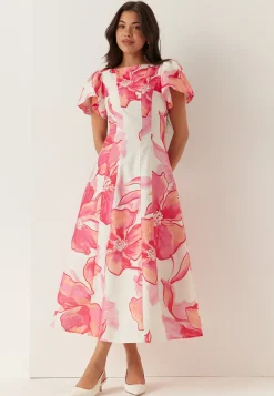 Wilda Flutter Sleeve Dress