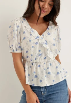 Wrap Frill Blouse