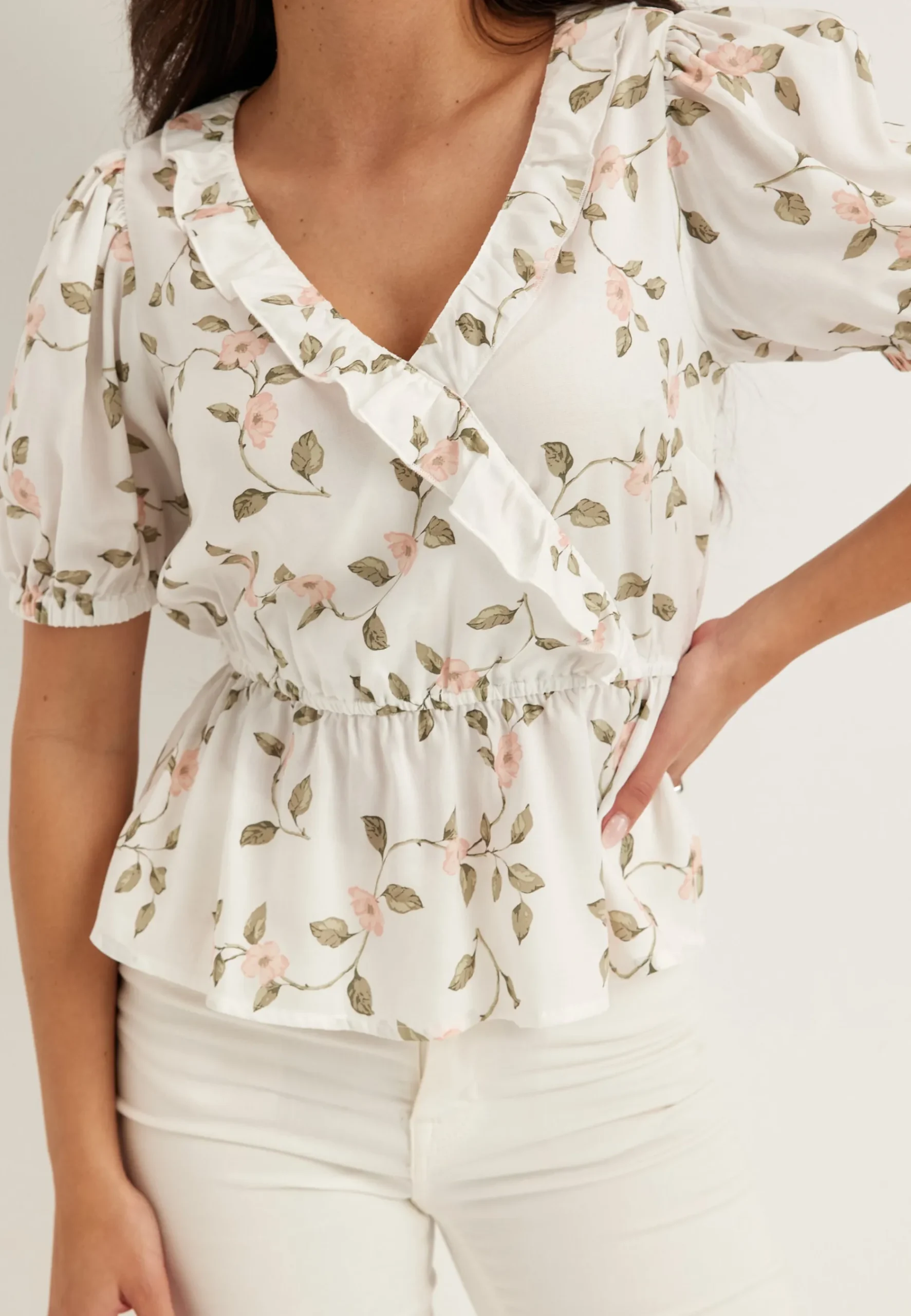 Wrap Frill Blouse