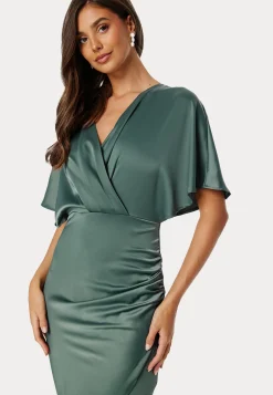 Wrap Satin Gown