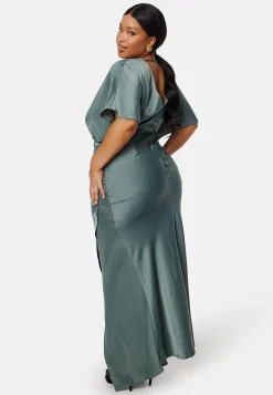 Wrap Satin Gown
