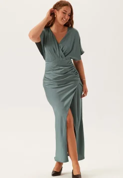 Wrap Satin Gown