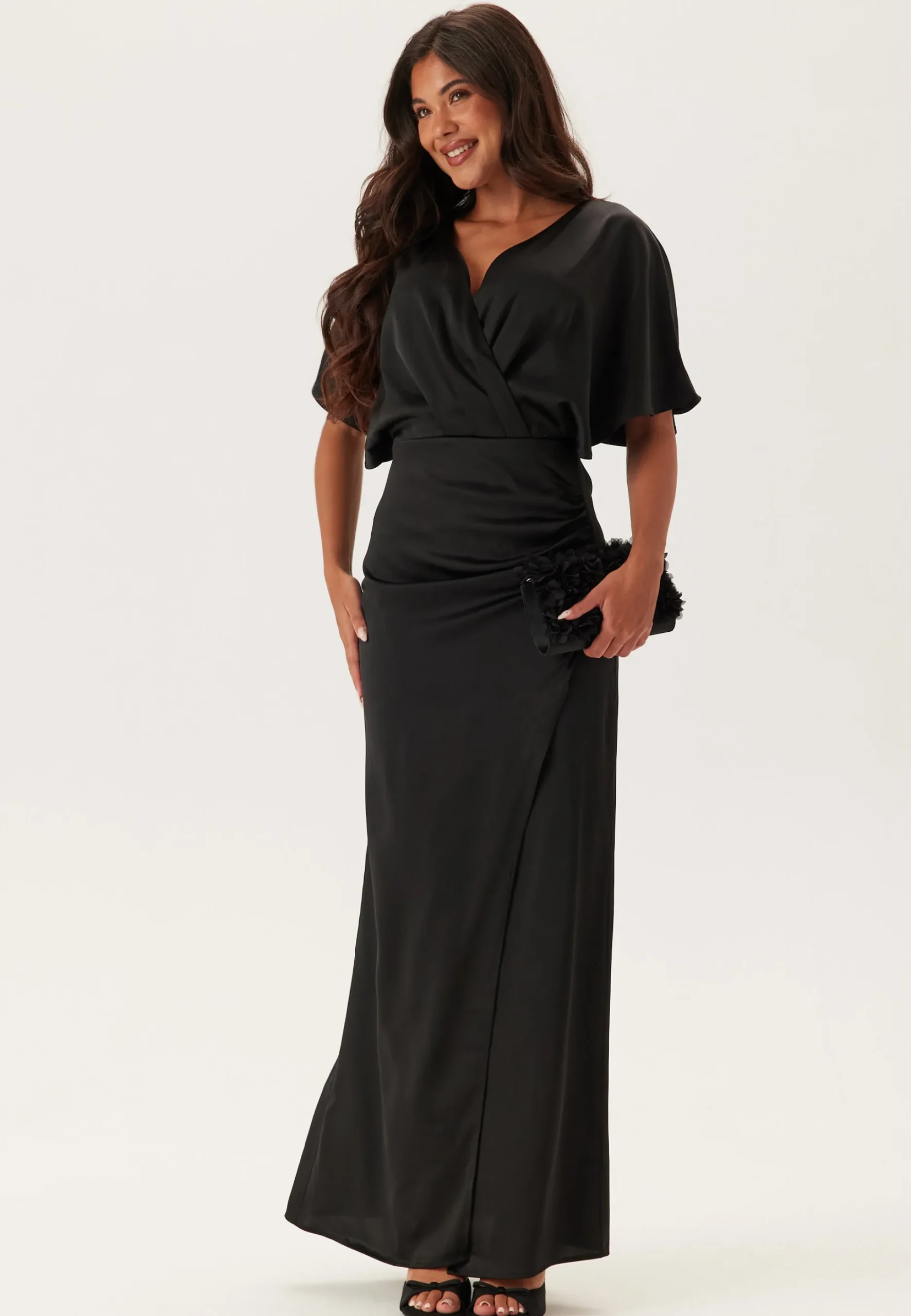 Wrap Satin Gown