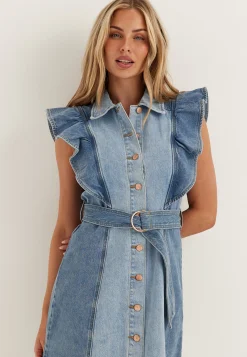 Yascawi Sl Denim Long Dress