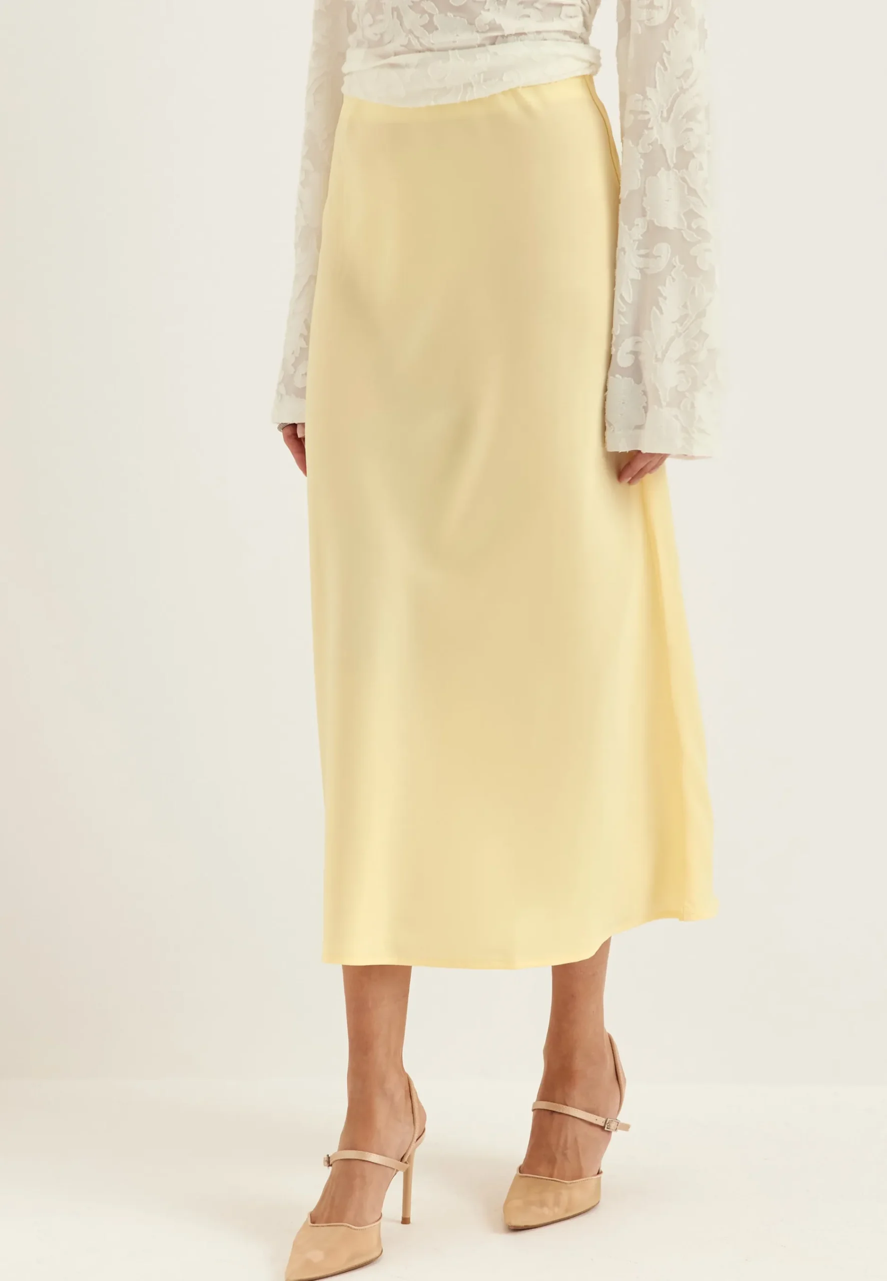 Yaspella High Waist Midi Skirt